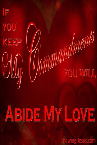 John 15:10 Love Me, Keep My Commandments And Abide In My Love (red)
